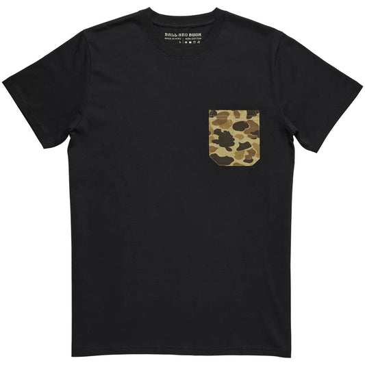 Pocket Tee Black Original Camo