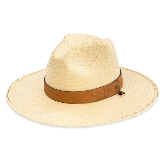 Ball and Buck Brimmed Field Hat Burlap Straw