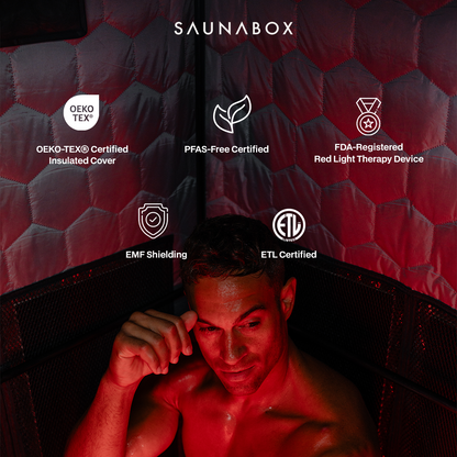 SaunaBox Pulse PRO Infrared Sauna with Red-light Therapy