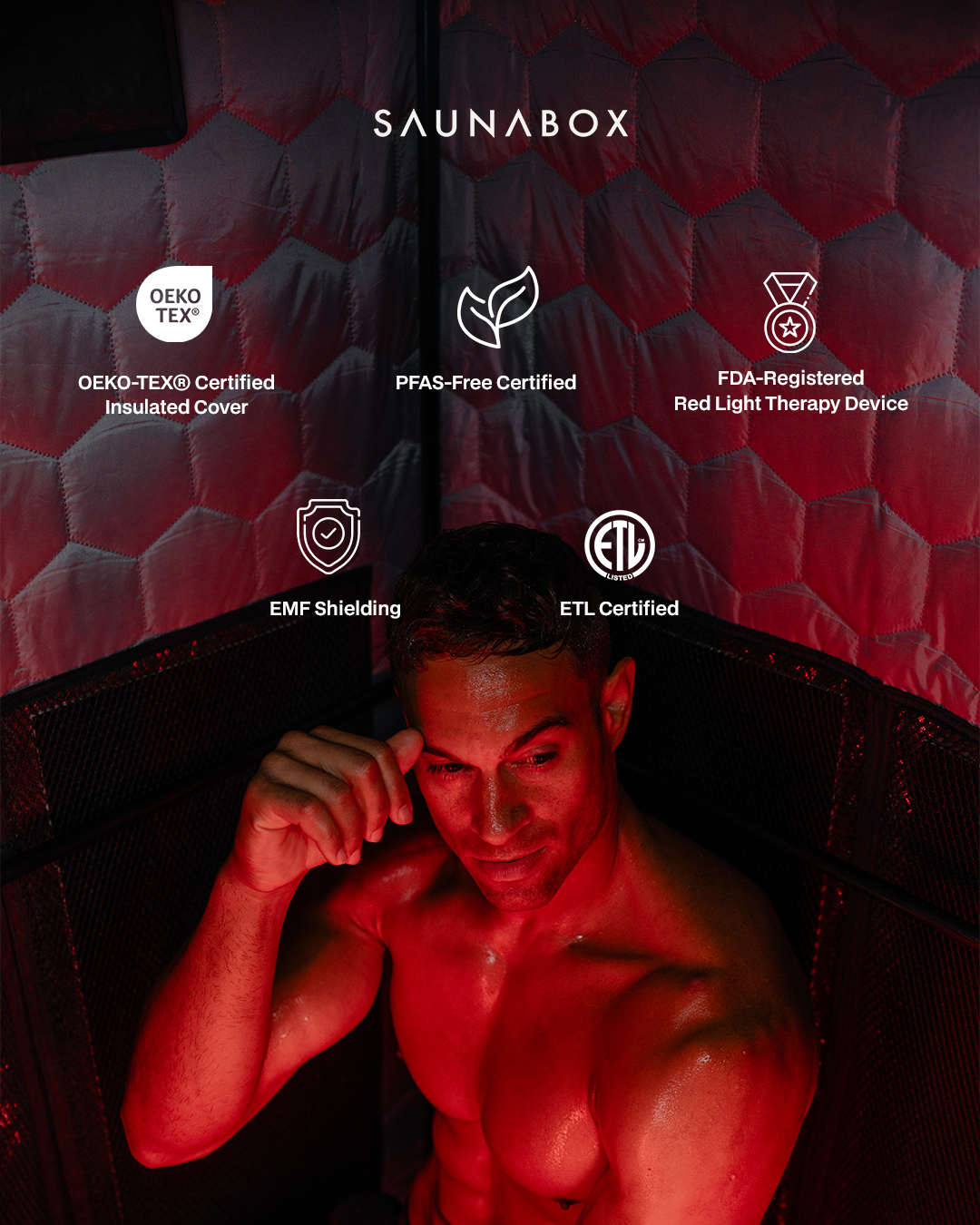 SaunaBox Pulse PRO Infrared Sauna with Red-light Therapy