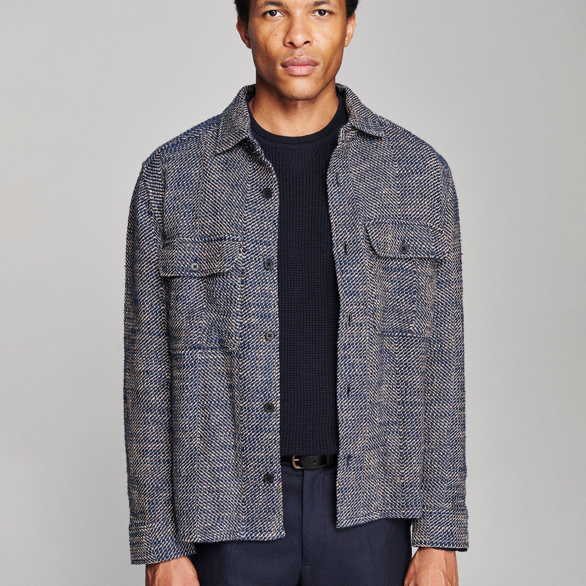 Billy Reid Herringbone CPO Overshirt