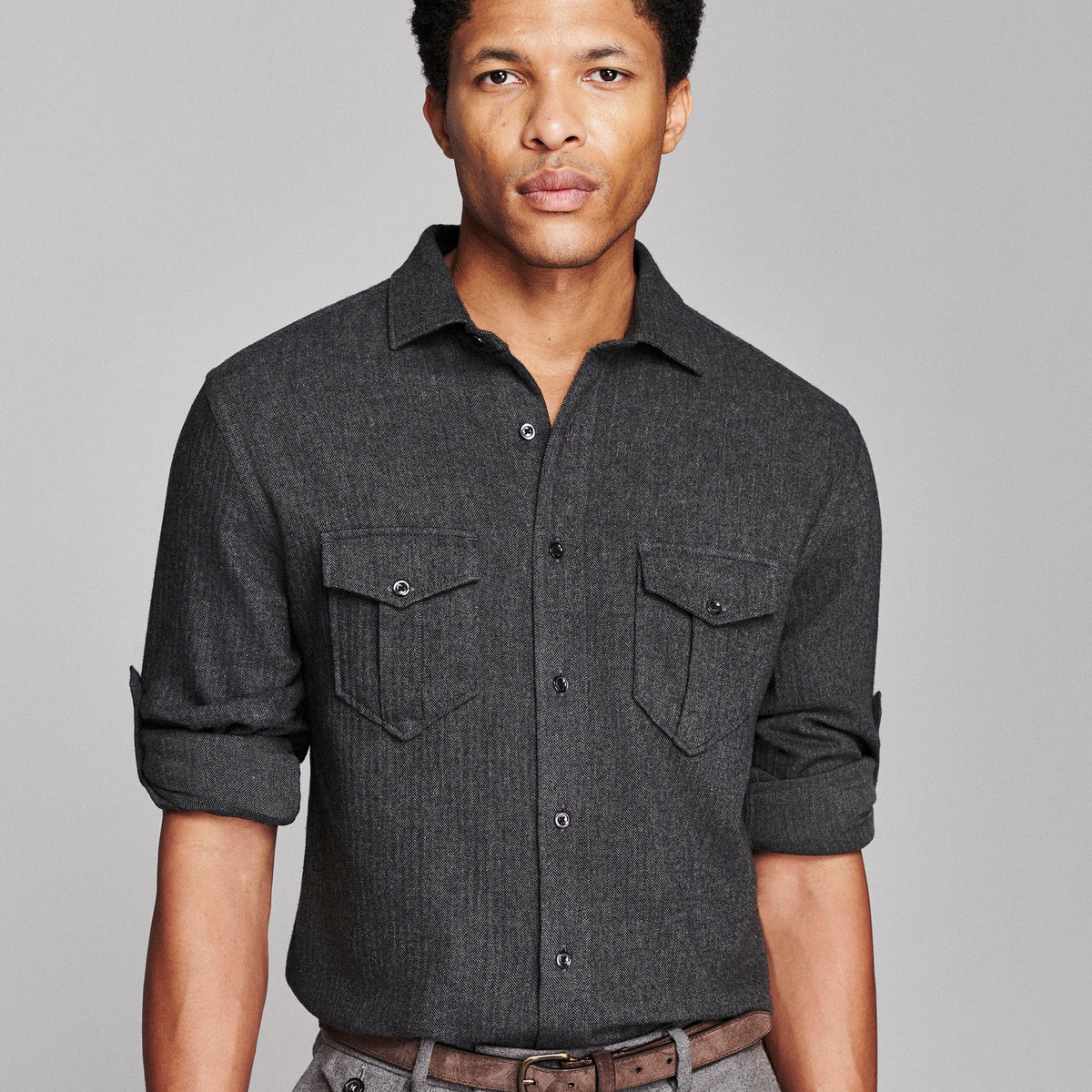 Billy Reid Herringbone Scout Shirt