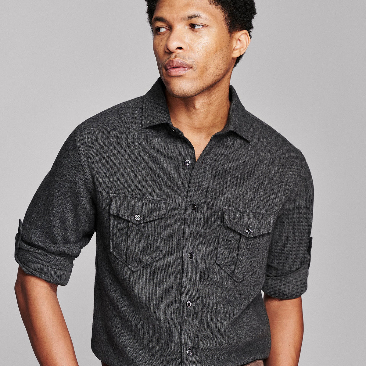 Billy Reid Herringbone Scout Shirt
