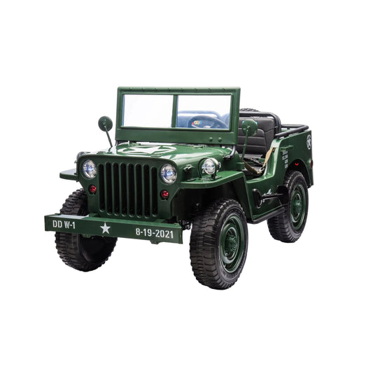Freddo Toys 24V Freddo Military Willy Truck 3 Seater Electric Ride on