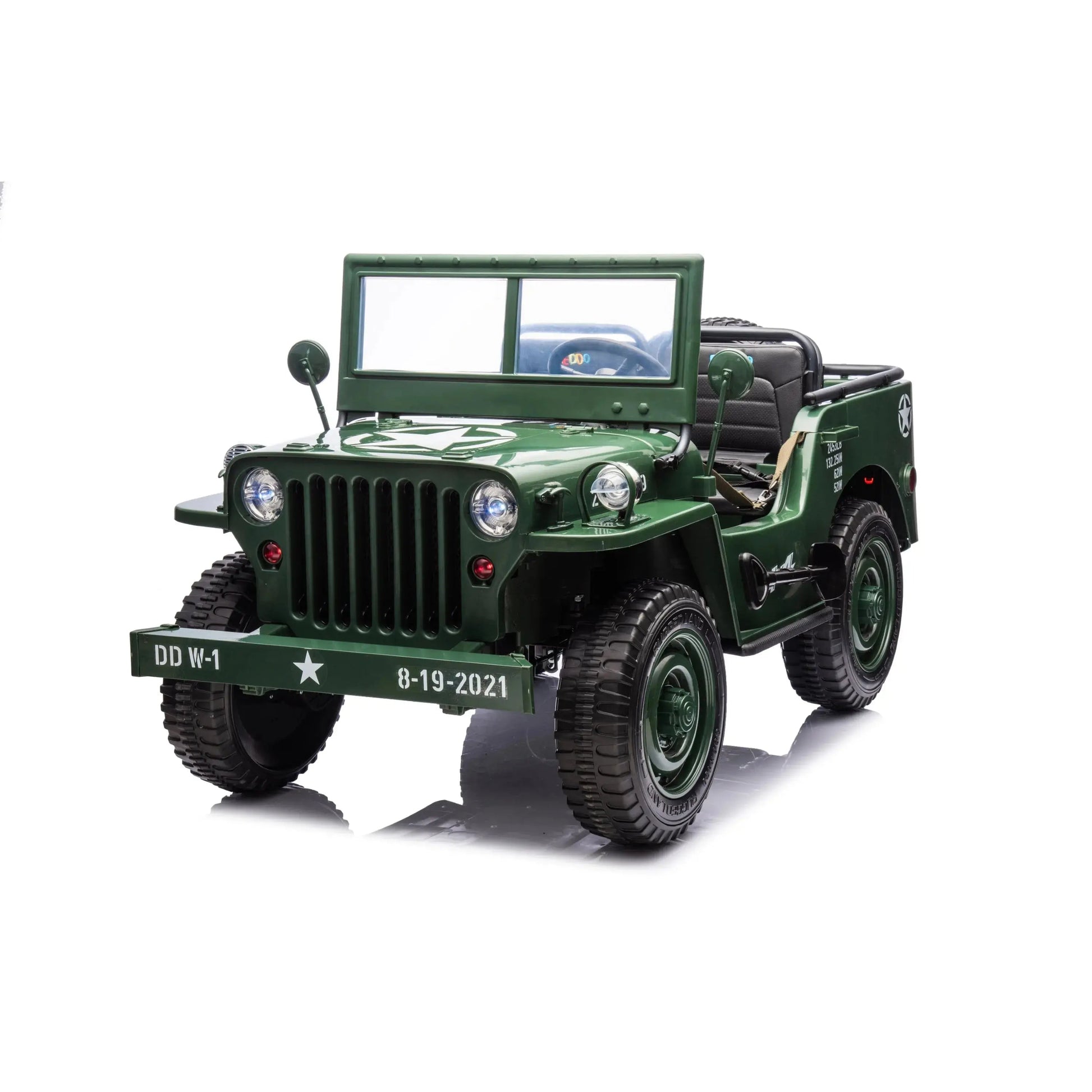 Freddo Toys 24V Freddo Military Willy Truck 3 Seater Electric Ride on