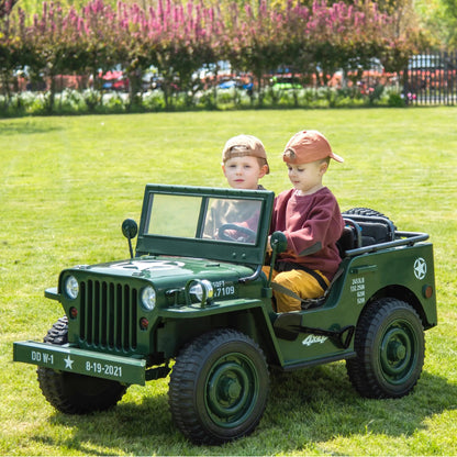 Freddo Toys 24V Freddo Military Willy Truck 3 Seater Electric Ride on