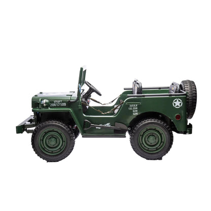Freddo Toys 24V Freddo Military Willy Truck 3 Seater Electric Ride on