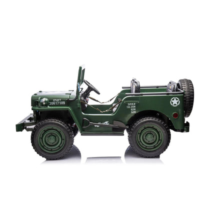Freddo Toys 24V Freddo Military Willy Truck 3 Seater Electric Ride on