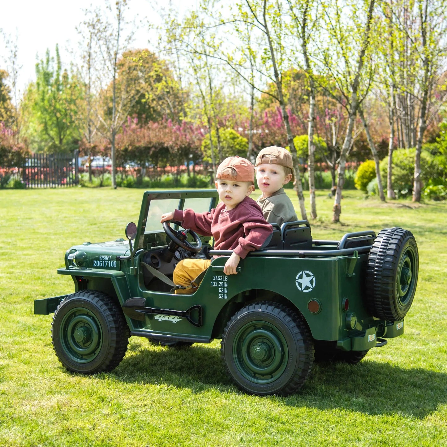 Freddo Toys 24V Freddo Military Willy Truck 3 Seater Electric Ride on