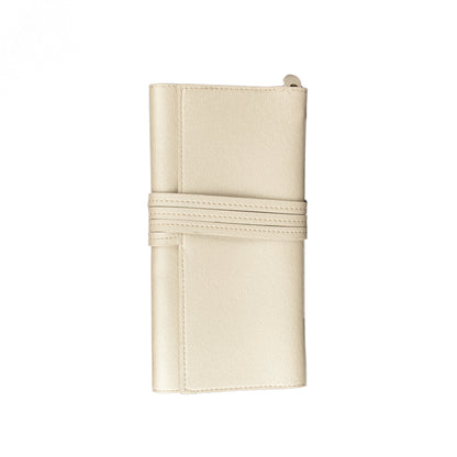 Abby Travel Jewelry Roll Pearl White
