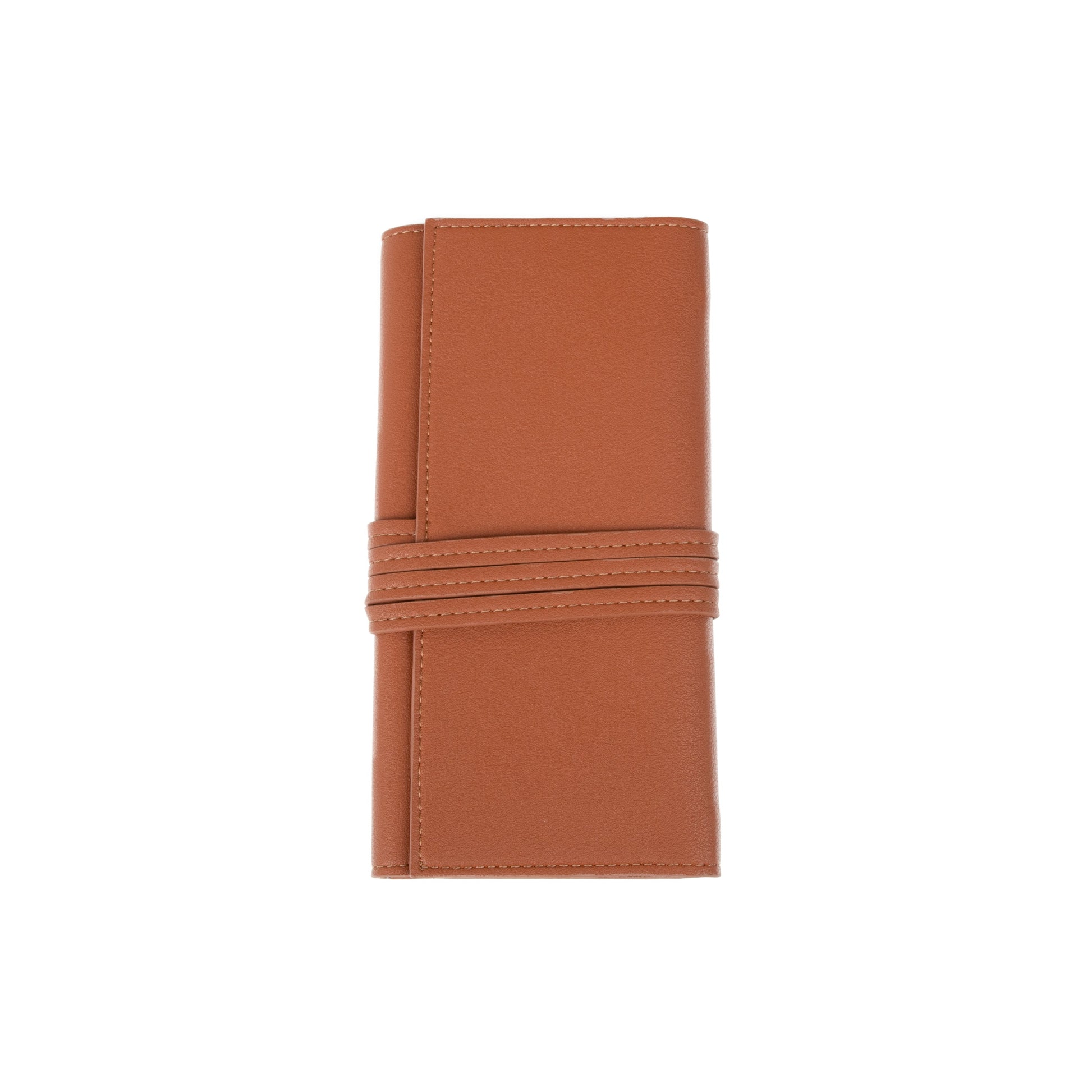 Abby Travel Jewelry Roll Brown