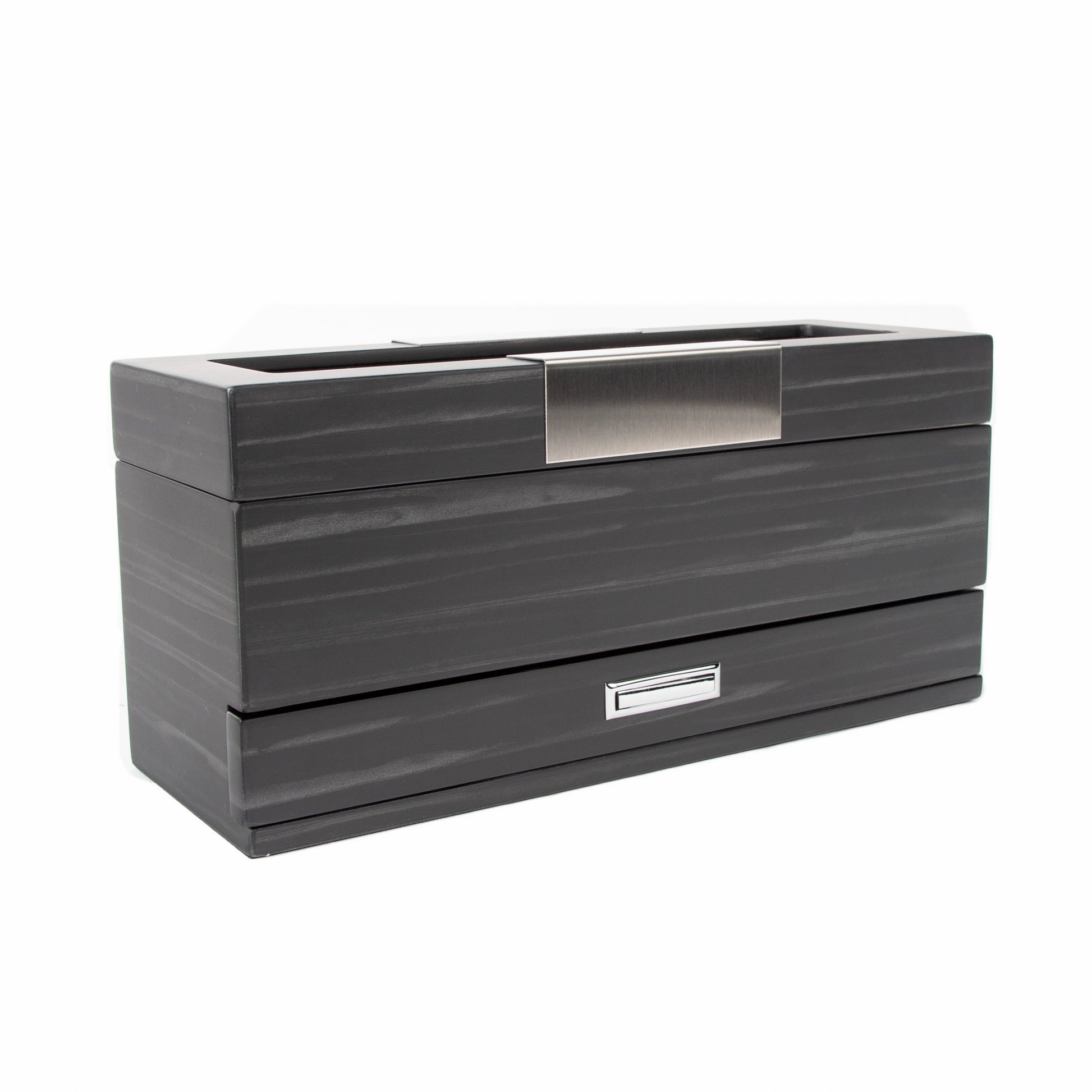 Matte Black 5-Slot Watch Box