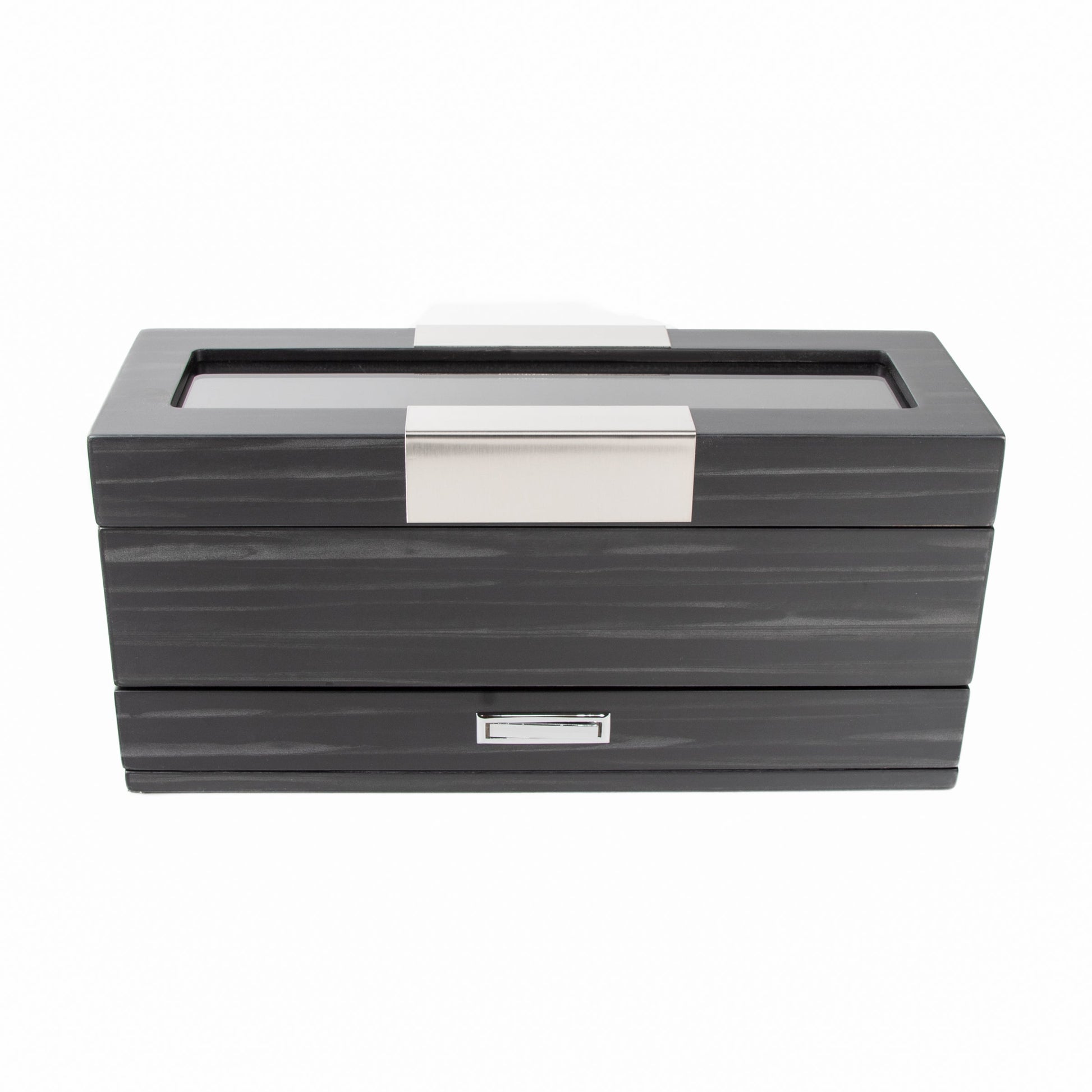 Matte Black 5-Slot Watch Box