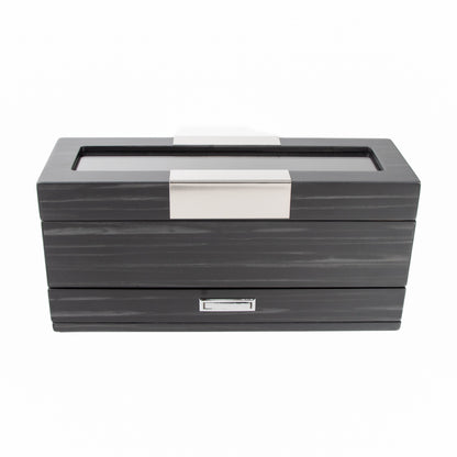 Matte Black 5-Slot Watch Box