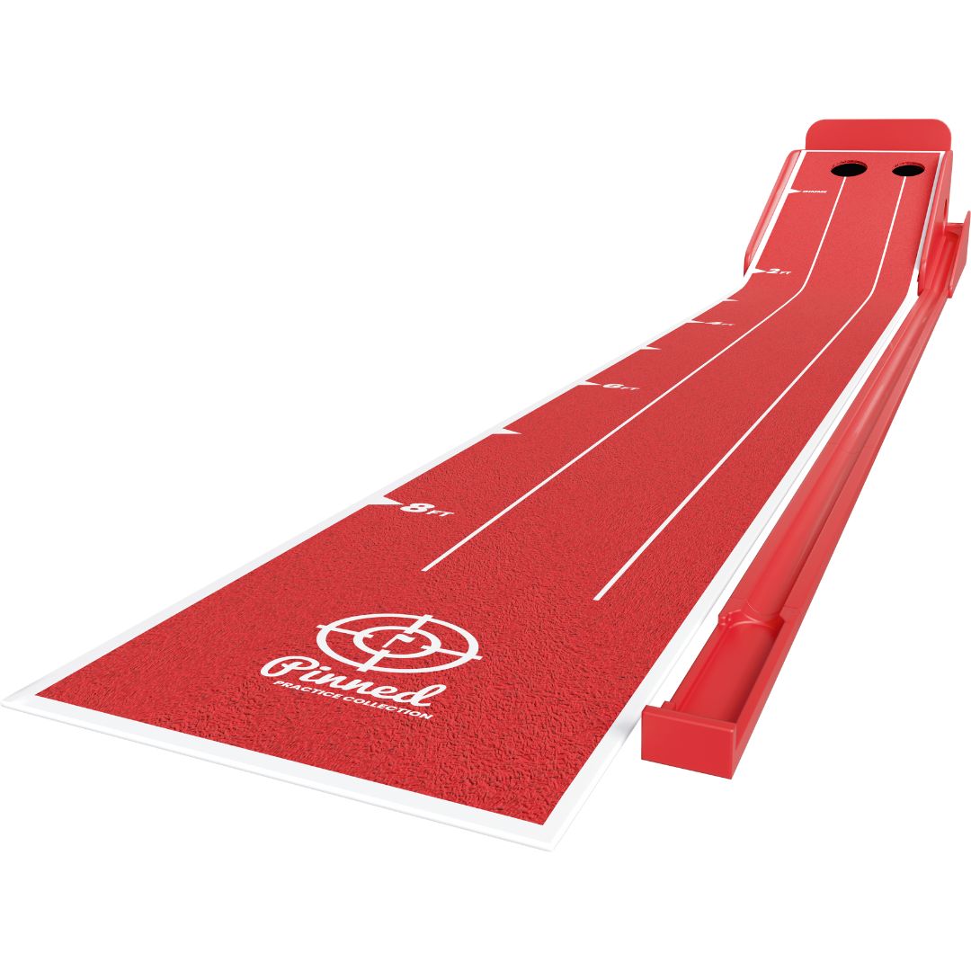 Pinned Golf The Roller Putting Mat Red