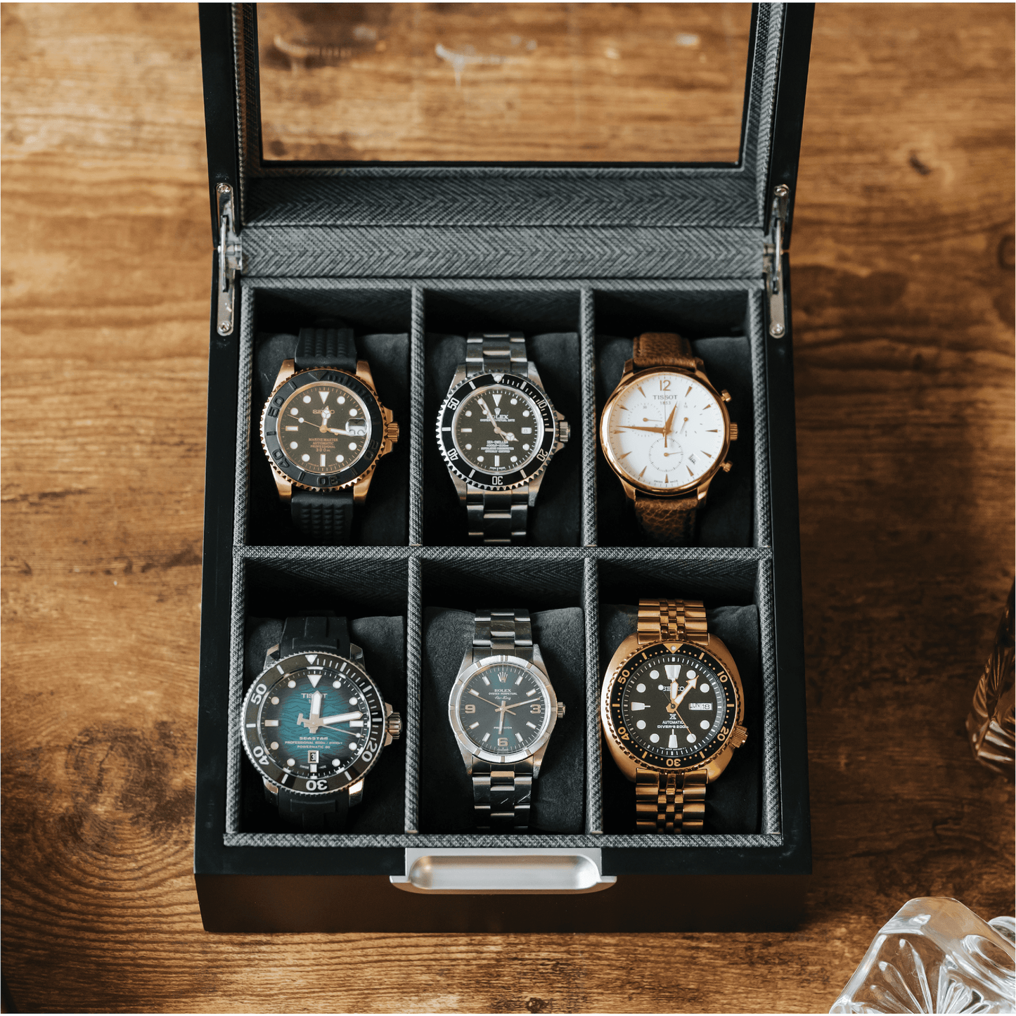 Modern 6-Slot Watch Box