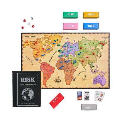 Vintage-Bücherregal-Spiele