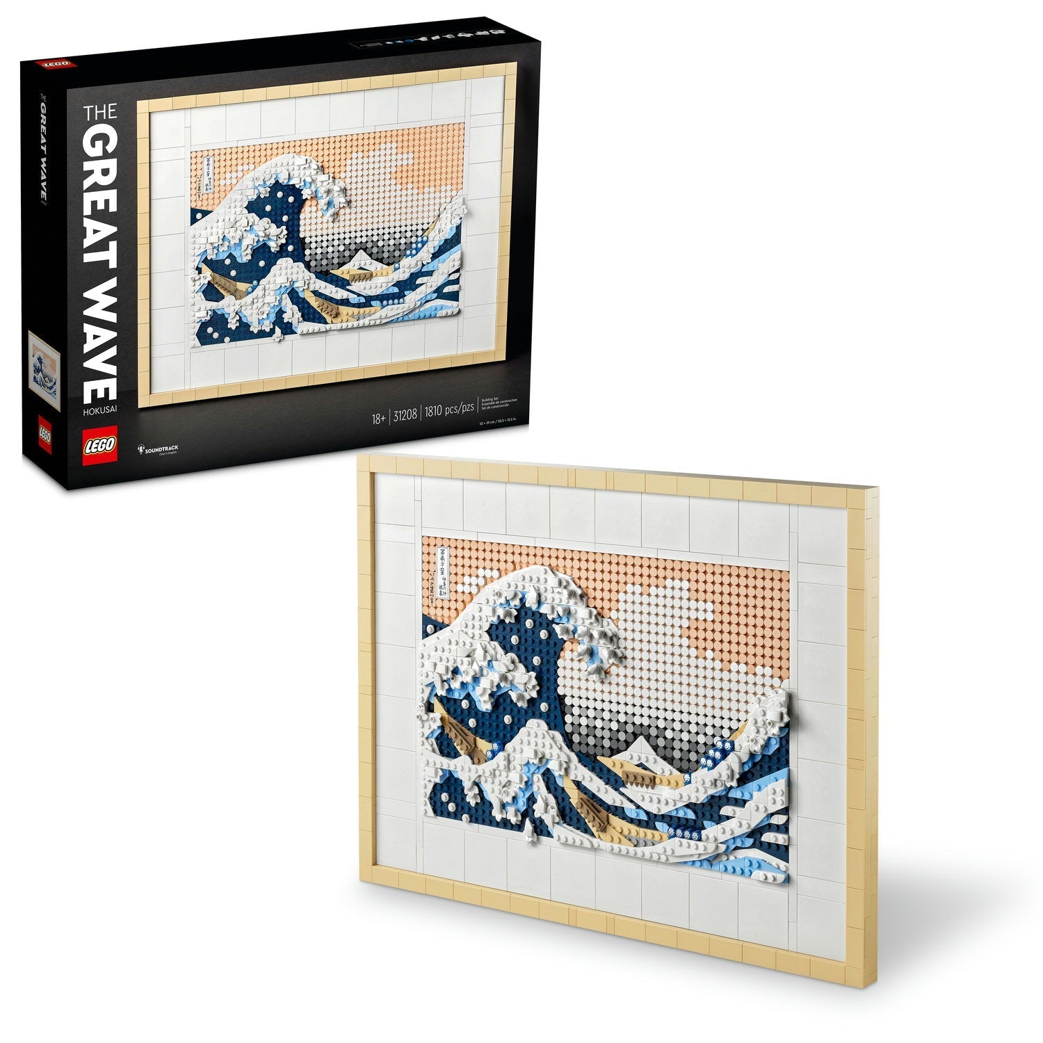 LEGO Hokusai The Great Wave Wall Art