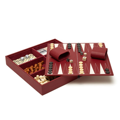 Fallon 4 in 1 Games Set Burgundy