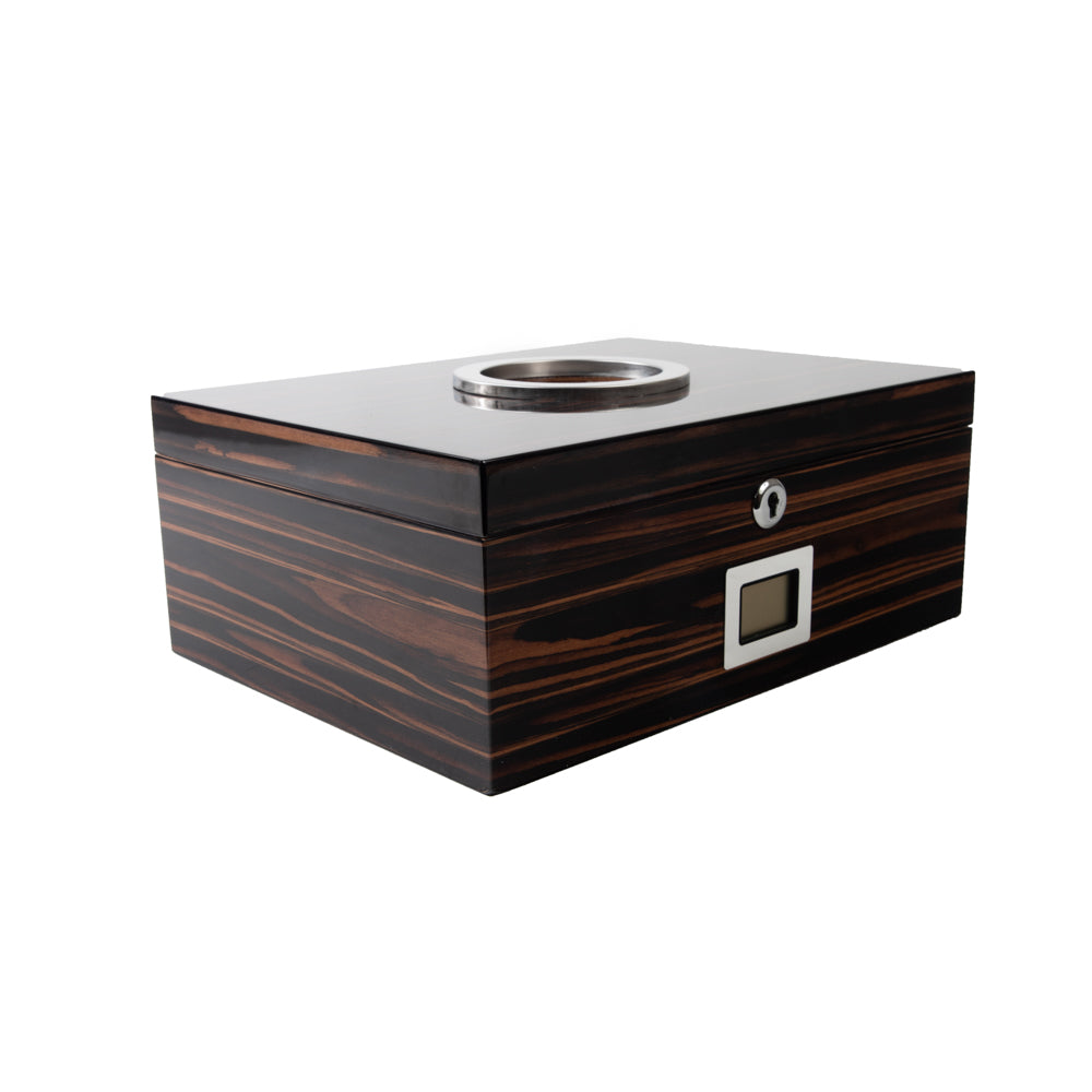 The Colton High Gloss Ebony Cigar Humidor