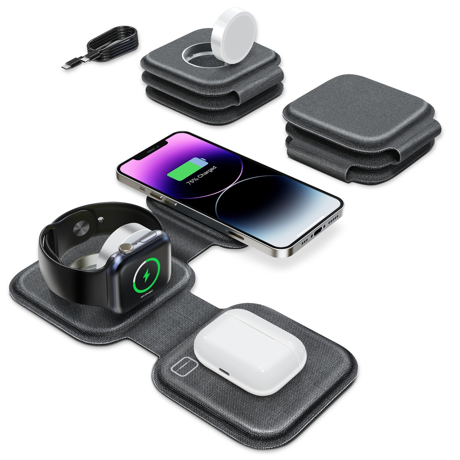 A-Tech Folding Travel Wireless Charger