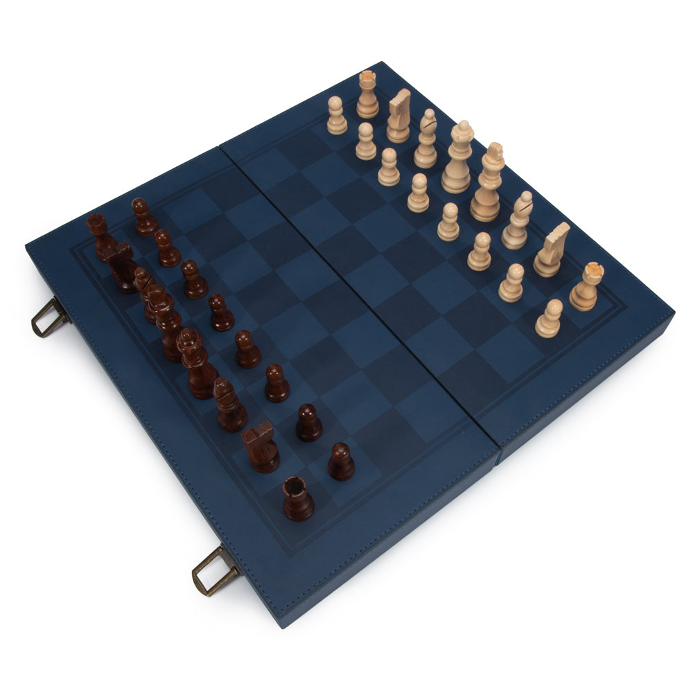 Camden Travel Chess Set Navy