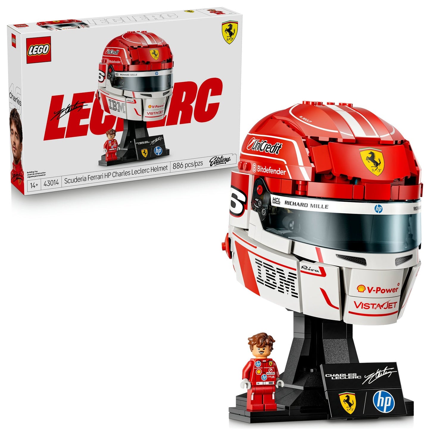 LEGO® Editions Formula 1: Scuderia Ferrari HP Charles Leclerc Helmet