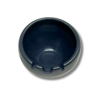 Solid Black Large Sphere Concrete Cigar Ashtray