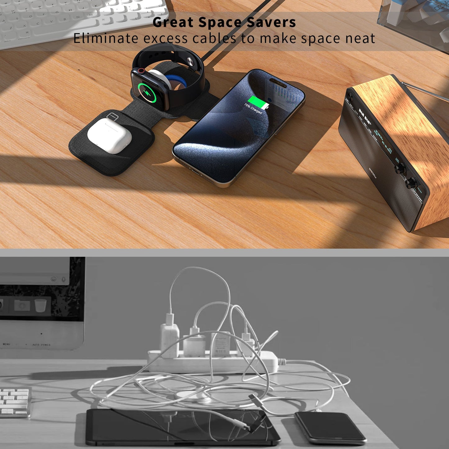 A-TECH FOLDING TRAVEL WIRELESS CHARGER CYBER MONDAY STEAL