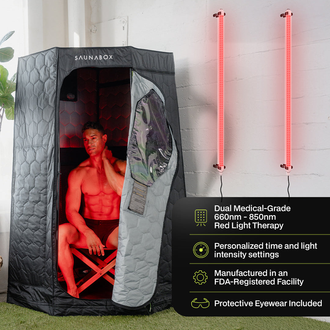 SaunaBox Pulse PRO Infrared Sauna with Red-light Therapy
