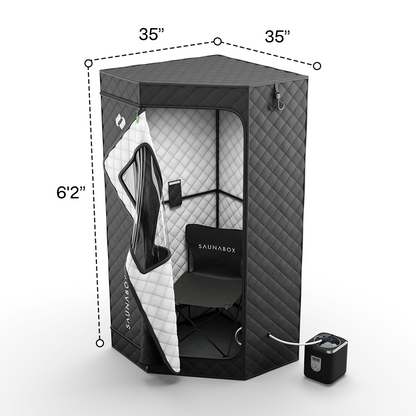 SaunaBox SmartSteam Pro With Red-Light Therapy