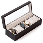 Solid Wood Watch Box - Espresso Wood