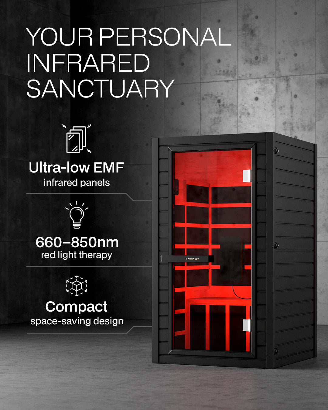 SaunaBox Solara Full Spectrum Infrared Sauna