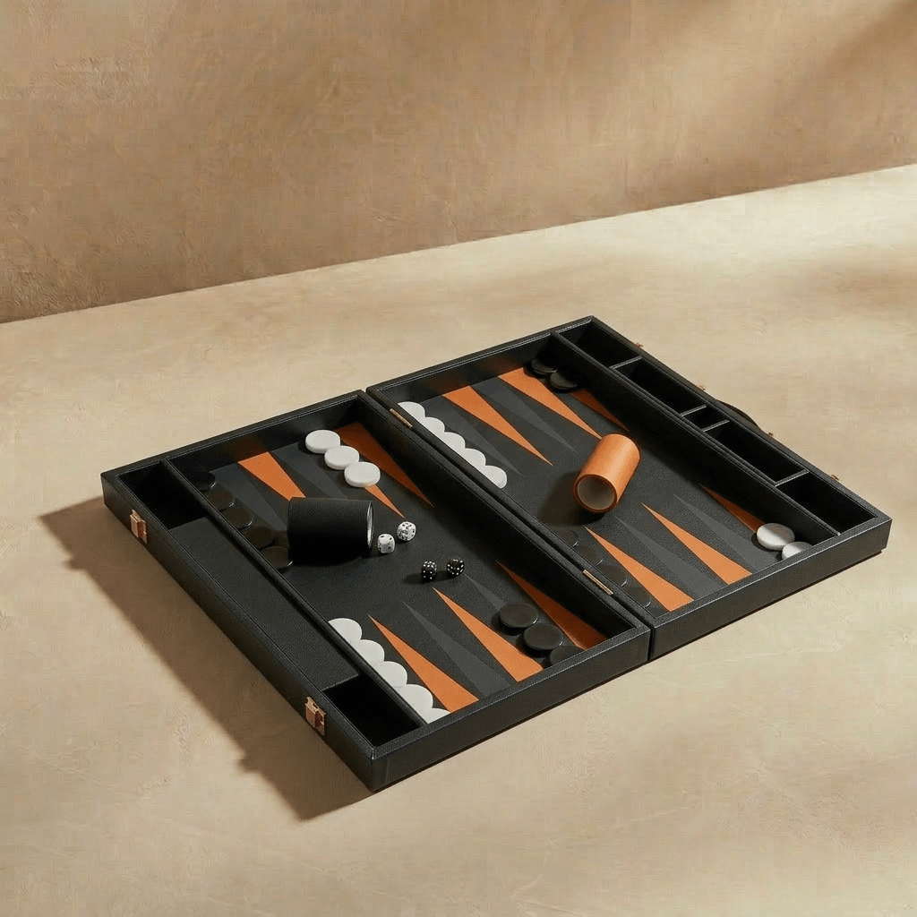 Leather Backgammon Set