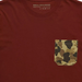 Ball and Buck Pocket Tee - Rust/Original Camo