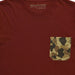 Ball and Buck Pocket Tee - Rust/Original Camo