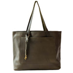 WP Standard Oversized Leather Tote - Olive Pebble