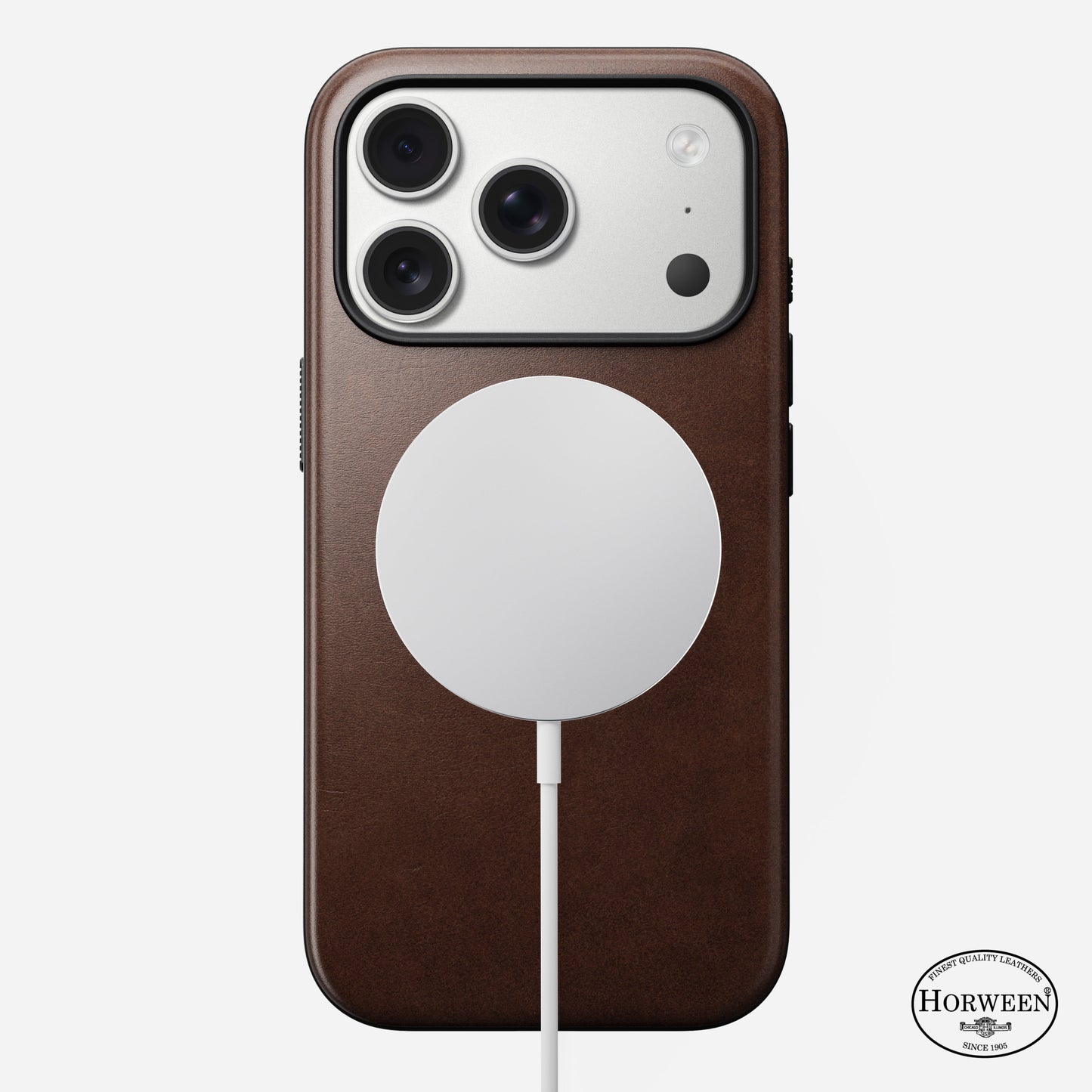 Nomad Brown Horween Modern Leather Case for iPhone 17 Pro