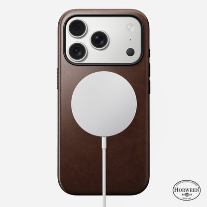 Nomad Brown Horween Modern Leather Case for iPhone 17 Pro