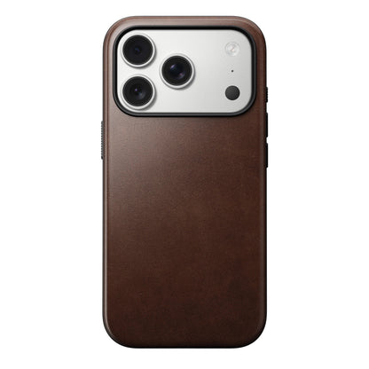 Nomad Brown Horween Modern Leather Case for iPhone 17 Pro