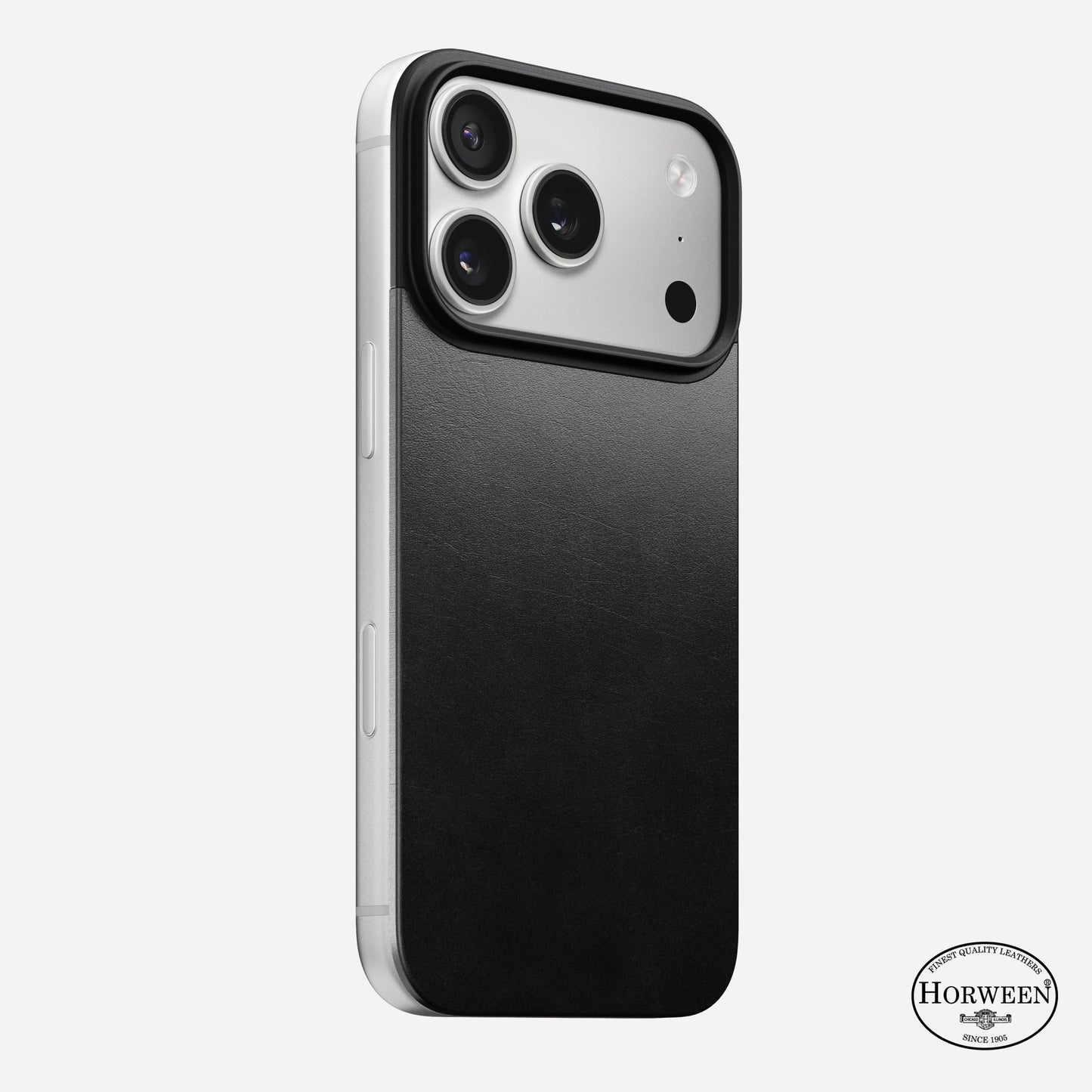 Nomad Black Horween Magnetic Leather Back Case for iPhone 17 Pro