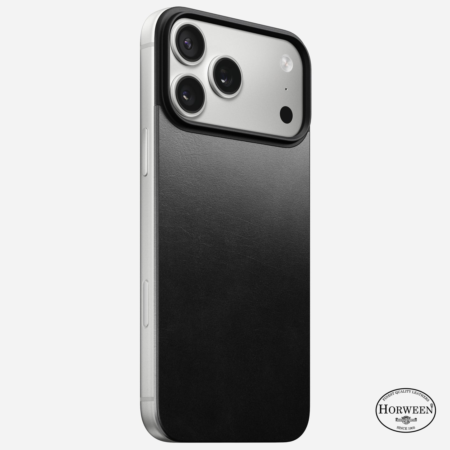 Nomad Black Horween Magnetic Back Case for iPhone 17 Pro Max