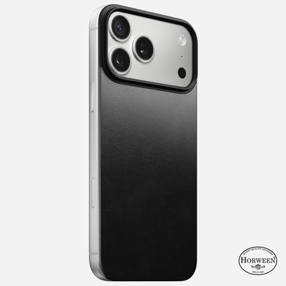 Nomad Black Horween Magnetic Back Case for iPhone 17 Pro Max
