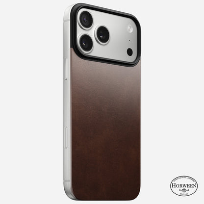 Nomad Brown Horween Magnetic Back Case for iPhone 17 Pro Max