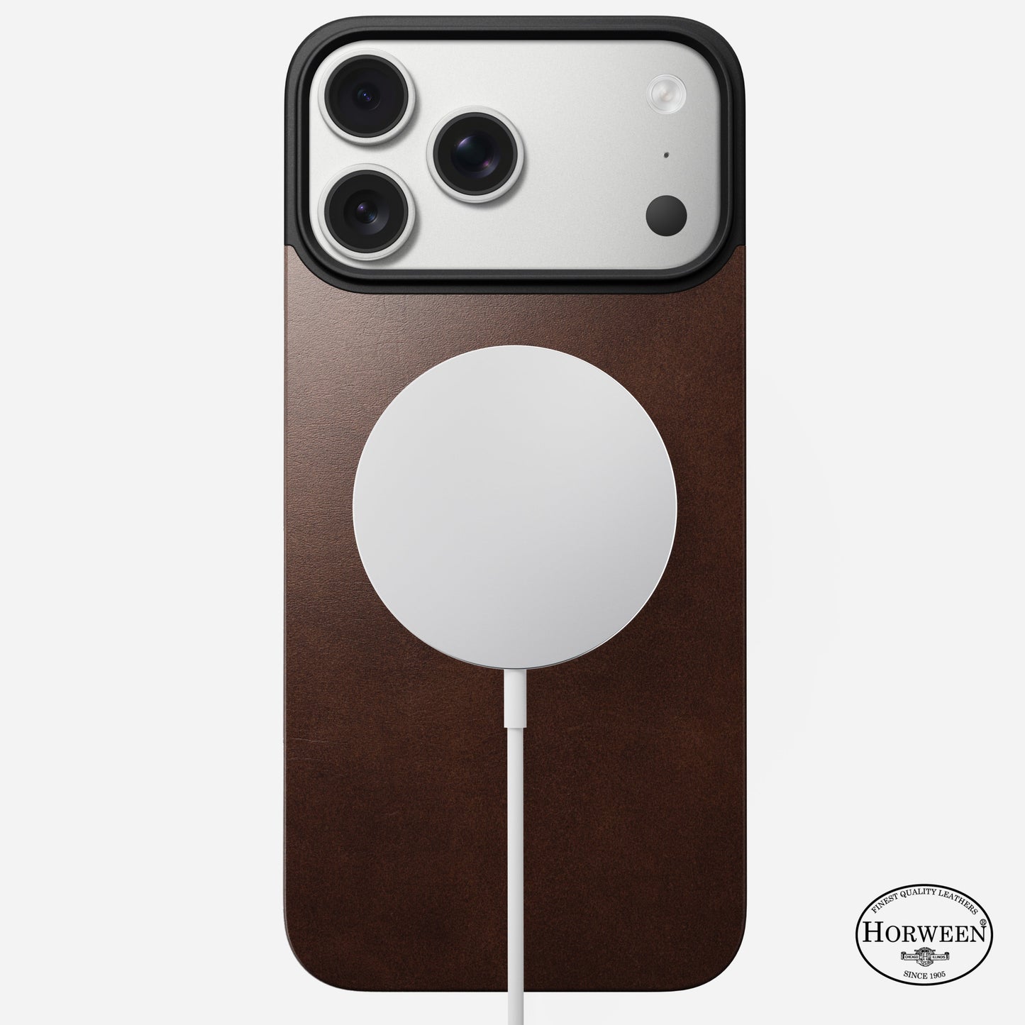 Nomad Brown Horween Magnetic Back Case for iPhone 17 Pro Max