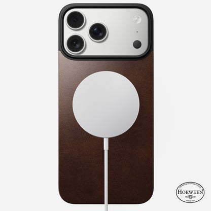 Nomad Brown Horween Magnetic Back Case for iPhone 17 Pro Max