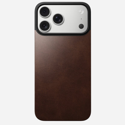 Nomad Brown Horween Magnetic Back Case for iPhone 17 Pro Max