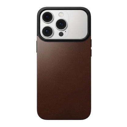 Nomad Rustic Brown Horween Magnetic Leather Back Case For iPhone 17 Pro