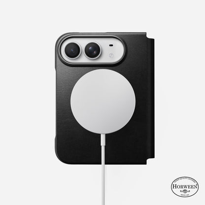 Traditional Leather Folio - iPhone Duo | Black | Horween