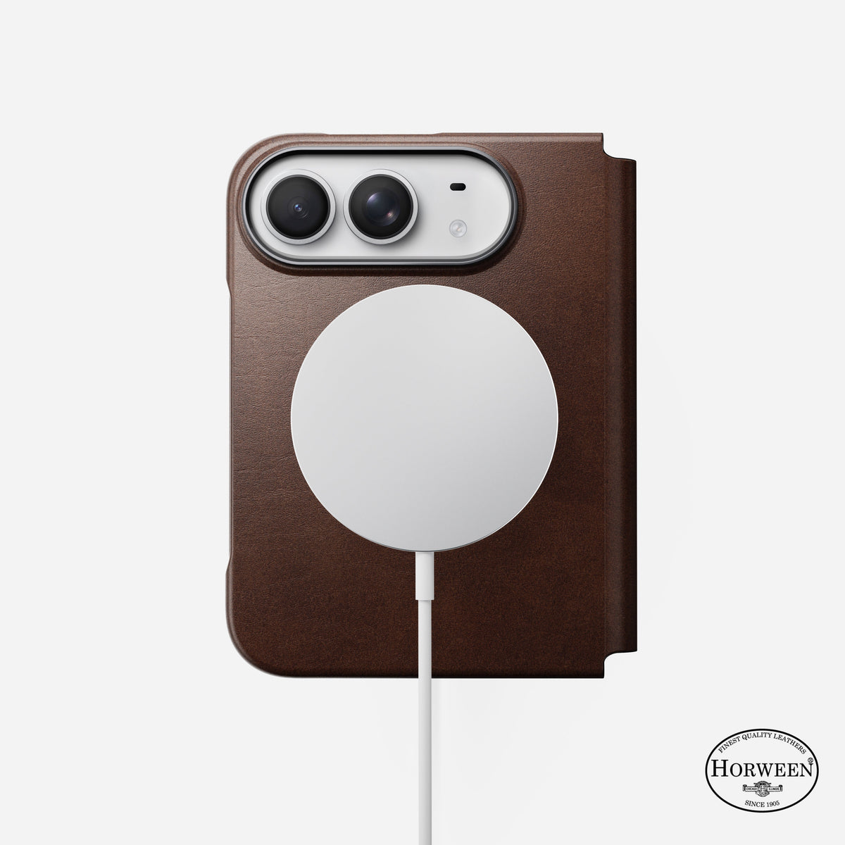 Traditional Leather Folio - iPhone Duo | Rustic Brown | Horween
